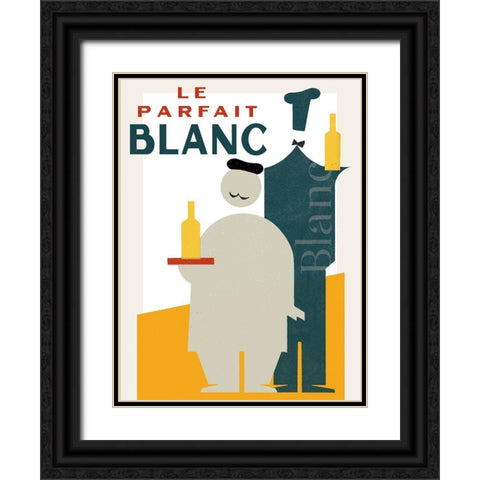Le Parfait Blanc Black Ornate Wood Framed Art Print with Double Matting by Wild Apple Portfolio