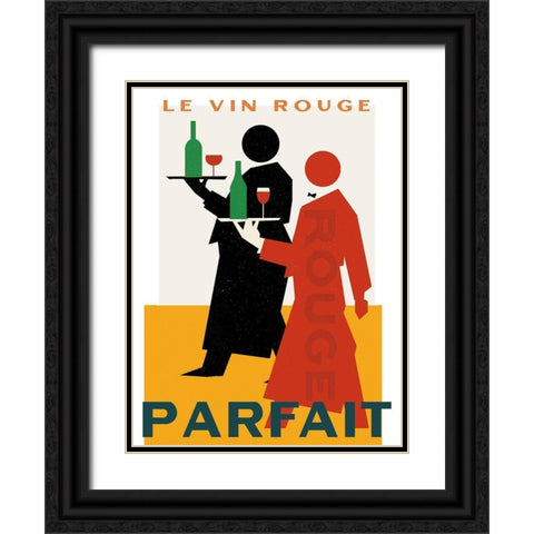 Le Vin Rouge Parfait Black Ornate Wood Framed Art Print with Double Matting by Wild Apple Portfolio