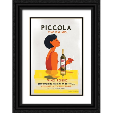Vino Rosso I Black Ornate Wood Framed Art Print with Double Matting by Escalante, Omar