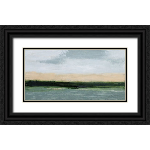Sea Green Black Ornate Wood Framed Art Print with Double Matting by Munger, Pamela