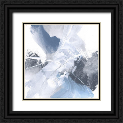 White Line Blues II Black Ornate Wood Framed Art Print with Double Matting by Paschke, Chris