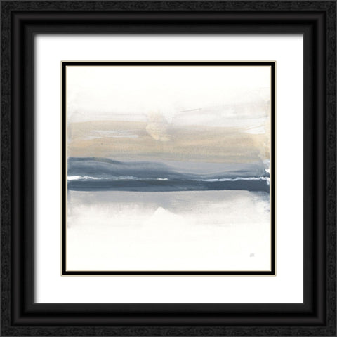 Tonal Blue Gray II Black Ornate Wood Framed Art Print with Double Matting by Paschke, Chris