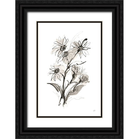 Daisy I Black Ornate Wood Framed Art Print with Double Matting by Paschke, Chris