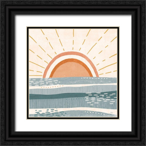 Summer Desert I Black Ornate Wood Framed Art Print with Double Matting by Charron, Veronique