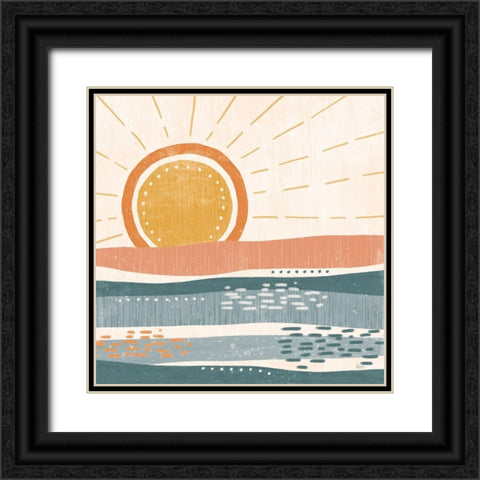 Summer Desert II Black Ornate Wood Framed Art Print with Double Matting by Charron, Veronique