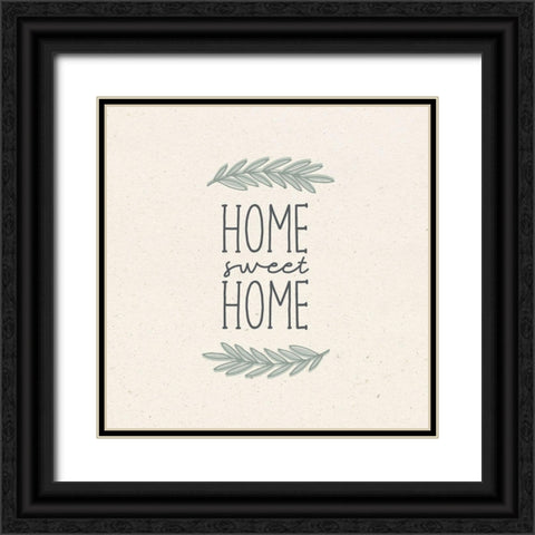 Sweet Home Black Ornate Wood Framed Art Print with Double Matting by Wild Apple Portfolio