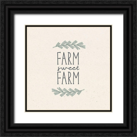 Sweet Farm Black Ornate Wood Framed Art Print with Double Matting by Wild Apple Portfolio