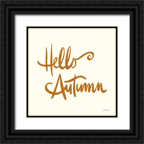 Hello Autumn I on Cream Black Ornate Wood Framed Art Print with Double Matting by Tavoletti, Anne