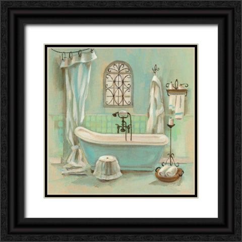 Glass Tile Bath I Black Ornate Wood Framed Art Print with Double Matting by Vassileva, Silvia