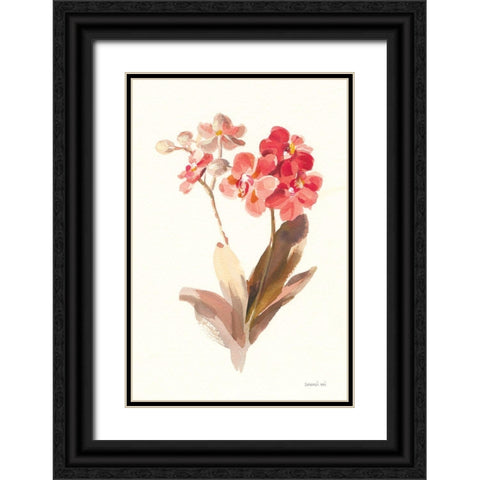 Autumn Orchid II Black Ornate Wood Framed Art Print with Double Matting by Nai, Danhui