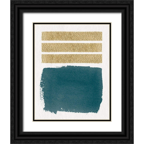 Mirror II Black Ornate Wood Framed Art Print with Double Matting by Hershey, Moira
