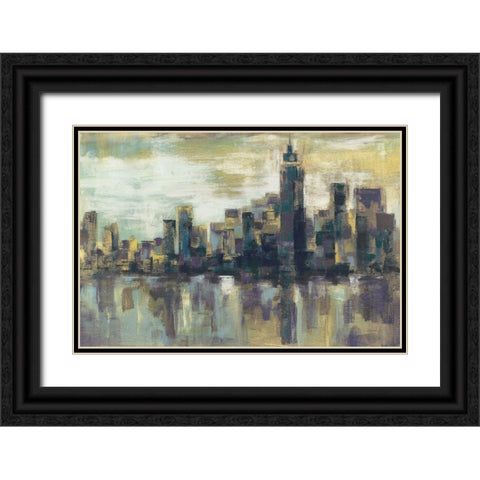 A Colorful Day in Manhattan Black Ornate Wood Framed Art Print with Double Matting by Vassileva, Silvia