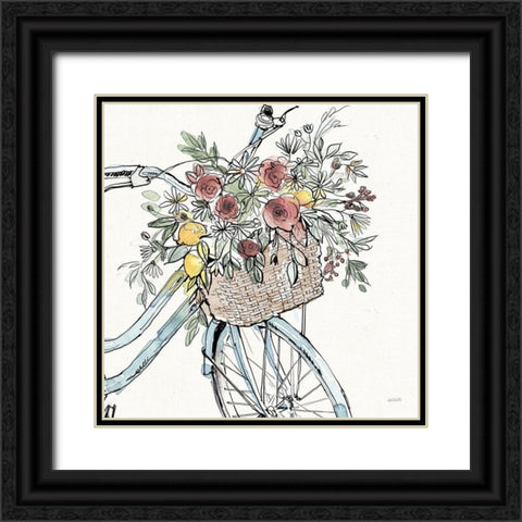 Farmhouse Flea Market Bike I Black Ornate Wood Framed Art Print with Double Matting by Tavoletti, Anne