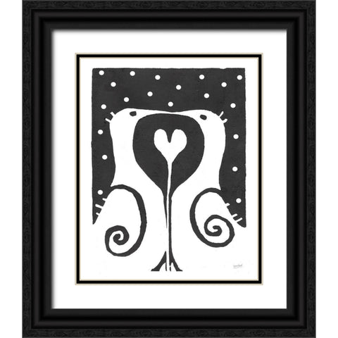 You and Me Black Ornate Wood Framed Art Print with Double Matting by Mack, Lynn