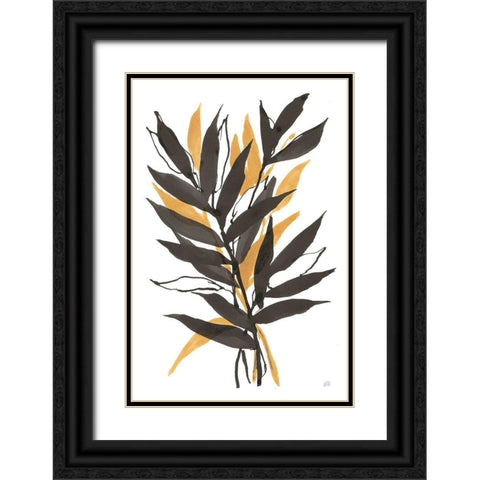Amber Palm III Black Ornate Wood Framed Art Print with Double Matting by Paschke, Chris