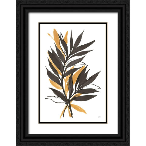 Amber Palm IV Black Ornate Wood Framed Art Print with Double Matting by Paschke, Chris