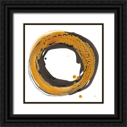 Amber Enso I Black Ornate Wood Framed Art Print with Double Matting by Paschke, Chris