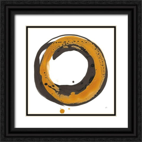 Amber Enso II Black Ornate Wood Framed Art Print with Double Matting by Paschke, Chris