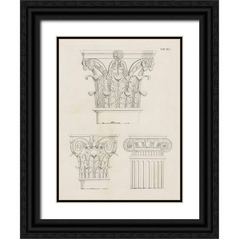 Italian Volute Black Ornate Wood Framed Art Print with Double Matting by Wild Apple Portfolio