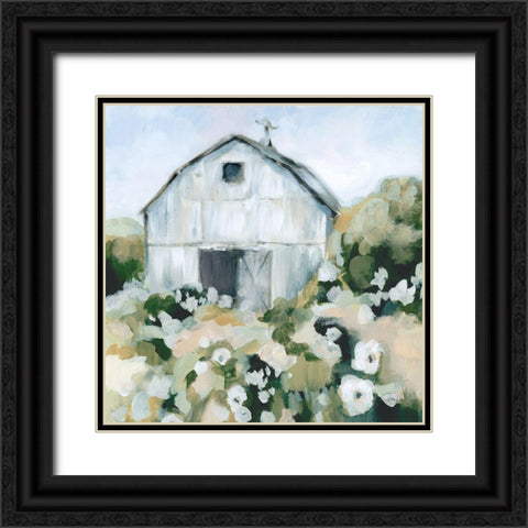 Summer Barn One Window Neutral Black Ornate Wood Framed Art Print with Double Matting by Pete, Katrina