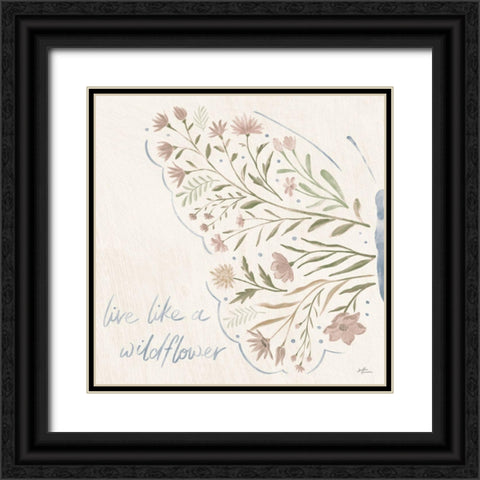 Wildflower Vibes VI Neutral Black Ornate Wood Framed Art Print with Double Matting by Penner, Janelle