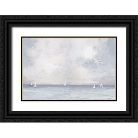 Dark Morning Sail Black Ornate Wood Framed Art Print with Double Matting by Purinton, Julia