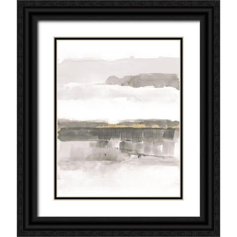 Influence of Line and Color Neutral Gold Black Ornate Wood Framed Art Print with Double Matting by Schick, Mike