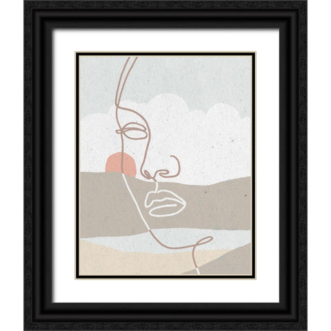 Mykonos II Neutral Black Ornate Wood Framed Art Print with Double Matting by Hershey, Moira