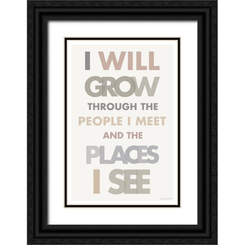 I Will Grow II Black Ornate Wood Framed Art Print with Double Matting by Charro, Mercedes Lopez