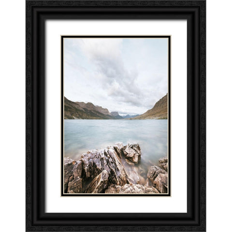 Glacier Lake Black Ornate Wood Framed Art Print with Double Matting by Majchrowicz, Alan