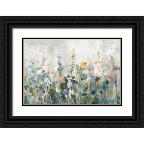 Rustic Garden Neutral Black Ornate Wood Framed Art Print with Double Matting by Nai, Danhui