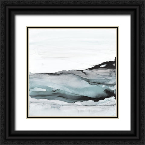 Light Aquascape I Black Ornate Wood Framed Art Print with Double Matting by Paschke, Chris