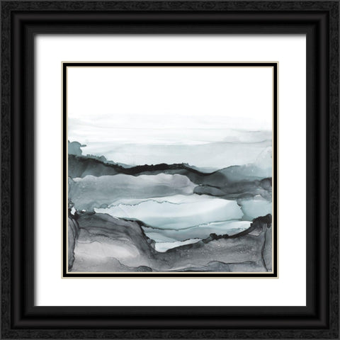 Light Aquascape II Black Ornate Wood Framed Art Print with Double Matting by Paschke, Chris