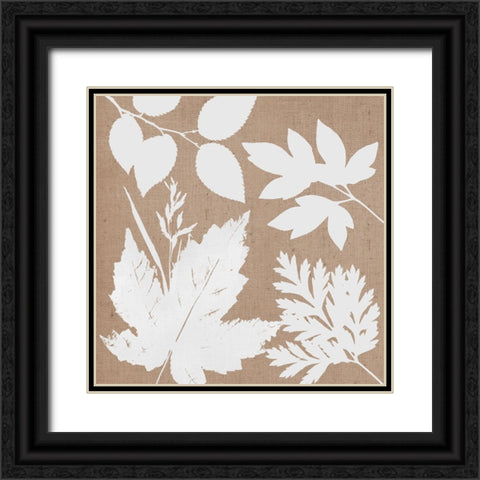 Leaves of Inspiration I Neutral Black Ornate Wood Framed Art Print with Double Matting by Studio Mousseau