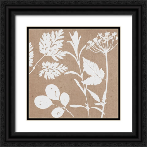 Leaves of Inspiration IV Neutral Black Ornate Wood Framed Art Print with Double Matting by Studio Mousseau