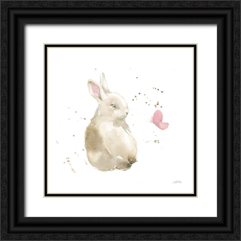 Dreaming Bunny II Black Ornate Wood Framed Art Print with Double Matting by Pete, Katrina