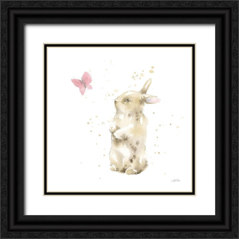 Dreaming Bunny III Black Ornate Wood Framed Art Print with Double Matting by Pete, Katrina