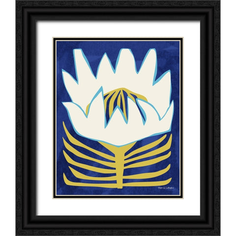 Flower Power II Black Ornate Wood Framed Art Print with Double Matting by Gallagher, Megan