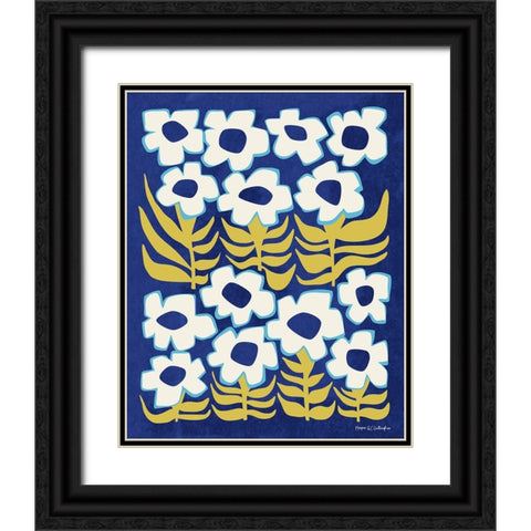 Flower Power III Black Ornate Wood Framed Art Print with Double Matting by Gallagher, Megan
