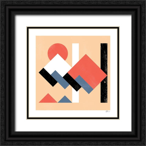 Shapes and Forms Black Ornate Wood Framed Art Print with Double Matting by Paterson, Robert John