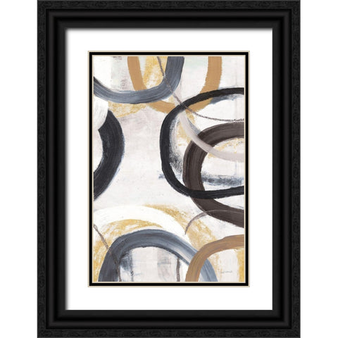 Dwell I Gold Neutral Crop Black Ornate Wood Framed Art Print with Double Matting by Warrick, Cheryl