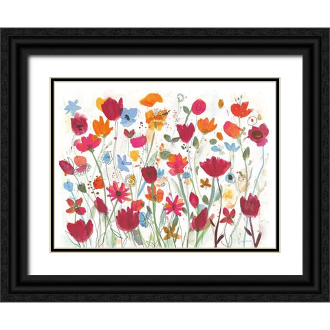 Sunday Stroll I Refresh Black Ornate Wood Framed Art Print with Double Matting by Warrick, Cheryl