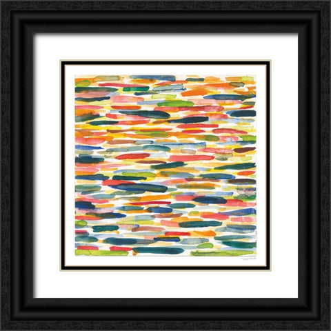Colorful Patterns X Black Ornate Wood Framed Art Print with Double Matting by Warrick, Cheryl