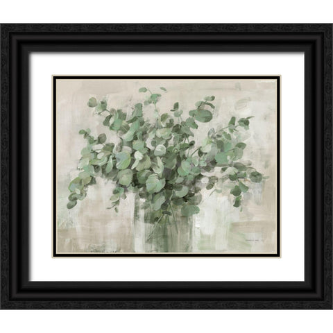 Scented Eucalyptus Neutral Black Ornate Wood Framed Art Print with Double Matting by Nai, Danhui
