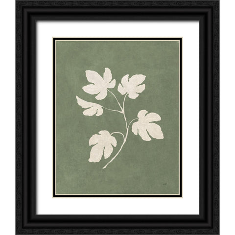 Botanical Study III Forest Green Black Ornate Wood Framed Art Print with Double Matting by Purinton, Julia