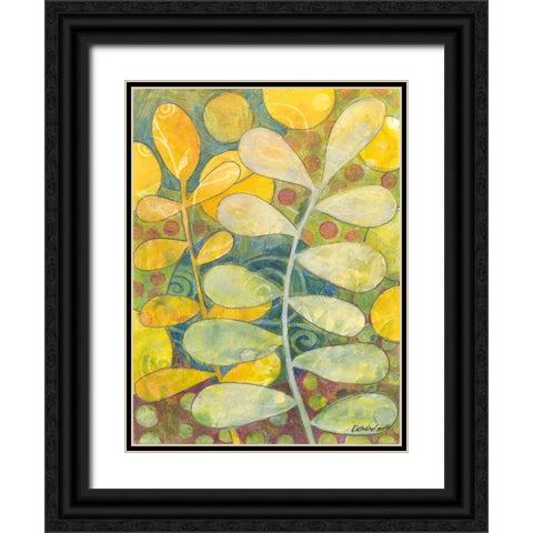 Rising Green II Black Ornate Wood Framed Art Print with Double Matting by Lovell, Kathrine