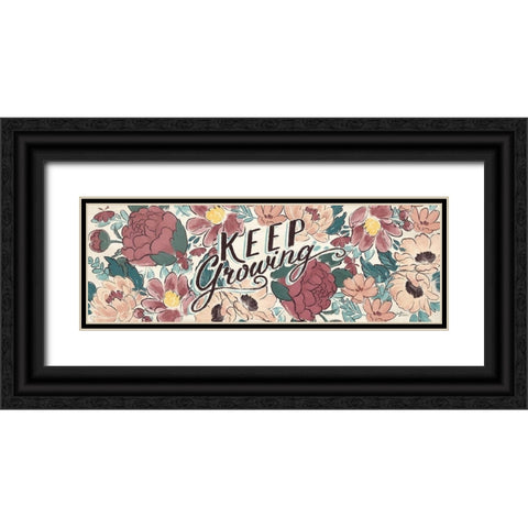 Keep Growing I Panel Black Ornate Wood Framed Art Print with Double Matting by Penner, Janelle