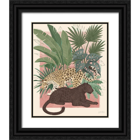 Majestic Cats I Black Ornate Wood Framed Art Print with Double Matting by Penner, Janelle