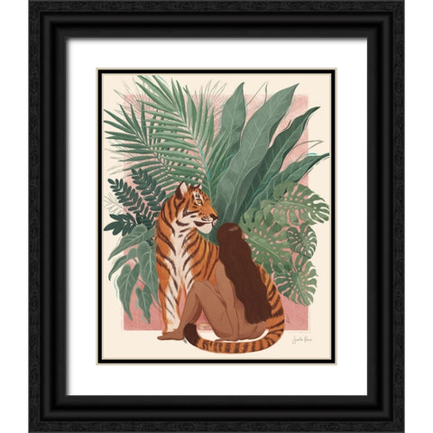 Majestic Cats II Black Ornate Wood Framed Art Print with Double Matting by Penner, Janelle
