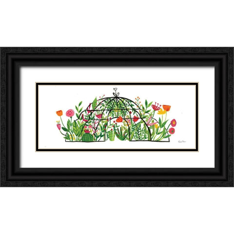 Greenhouse Blooming I Black Ornate Wood Framed Art Print with Double Matting by Zaman, Farida